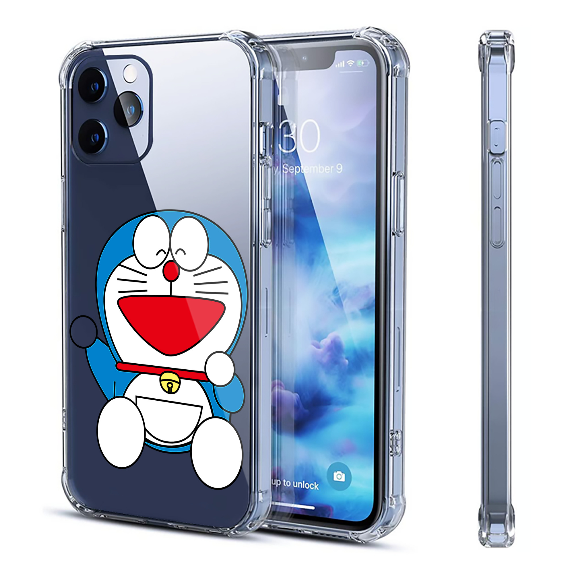 （画像用） ドラえもん Doraemon 【iPhone 12シリーズ対応】透明スマホケース（クリアソフトケース）